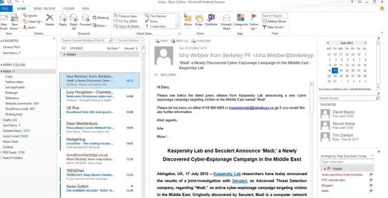 View email headers using Outlook 2013