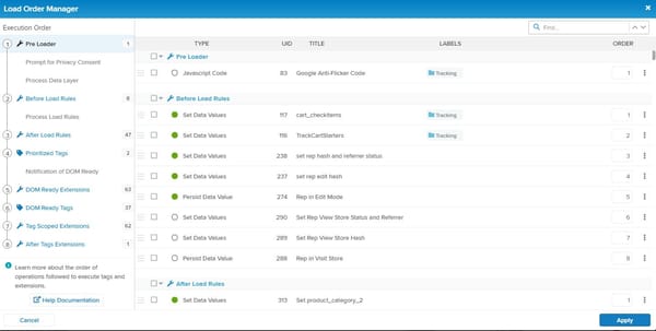 Manage third-party tag execution using the Tealium Load Order Manager